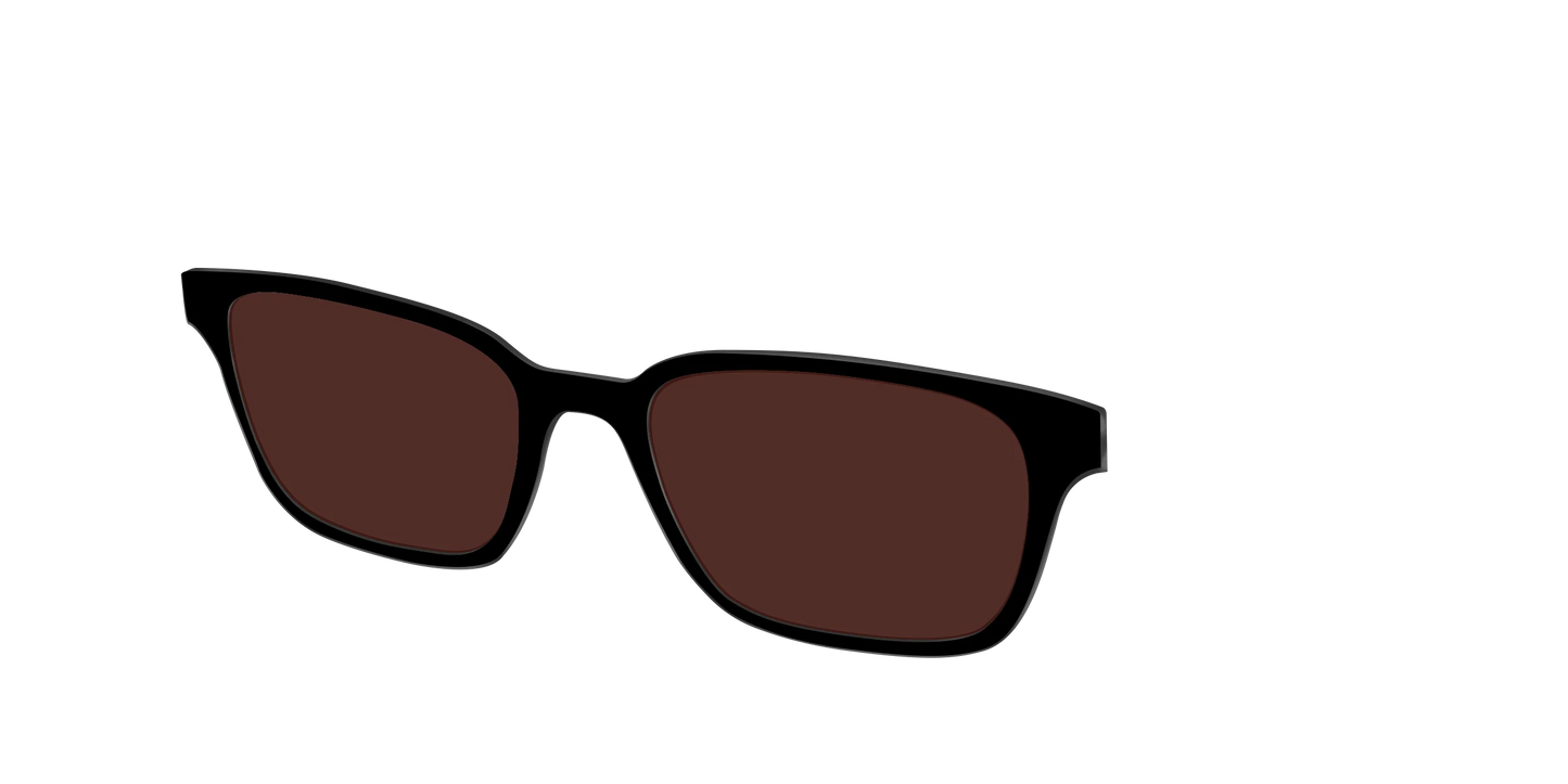 The Black with Brown Golf Lens