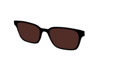 The Black with Brown Golf Lens