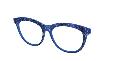 The Blue Shimmer with Silver Foil Anchors