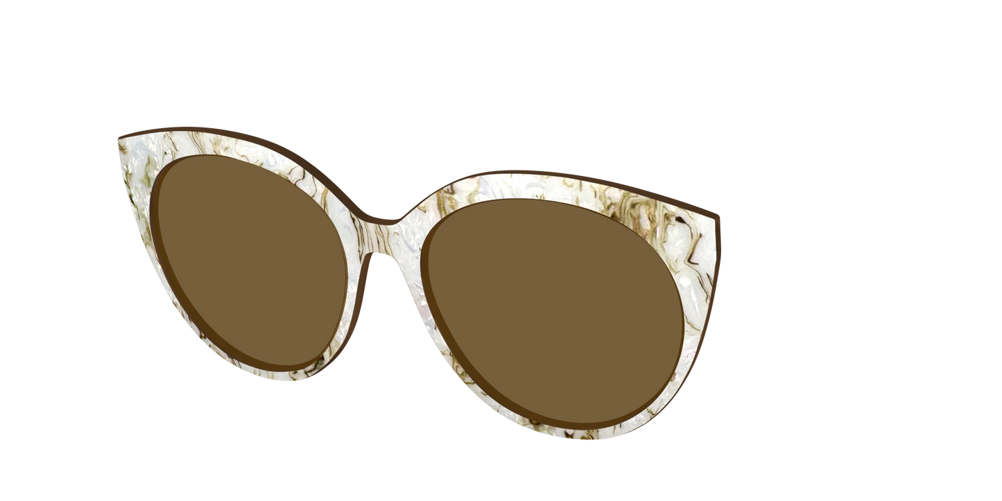 The Polarized Ivory Sand Pearl Shell Sun Top