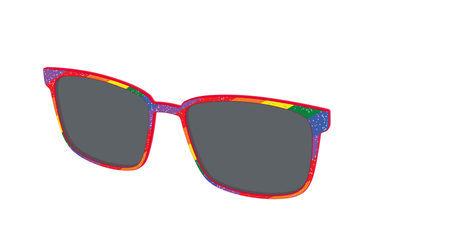 The Polarized Traditional Pride Flag Glitter Sun Top