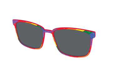 The Polarized Traditional Pride Flag Glitter Sun Top