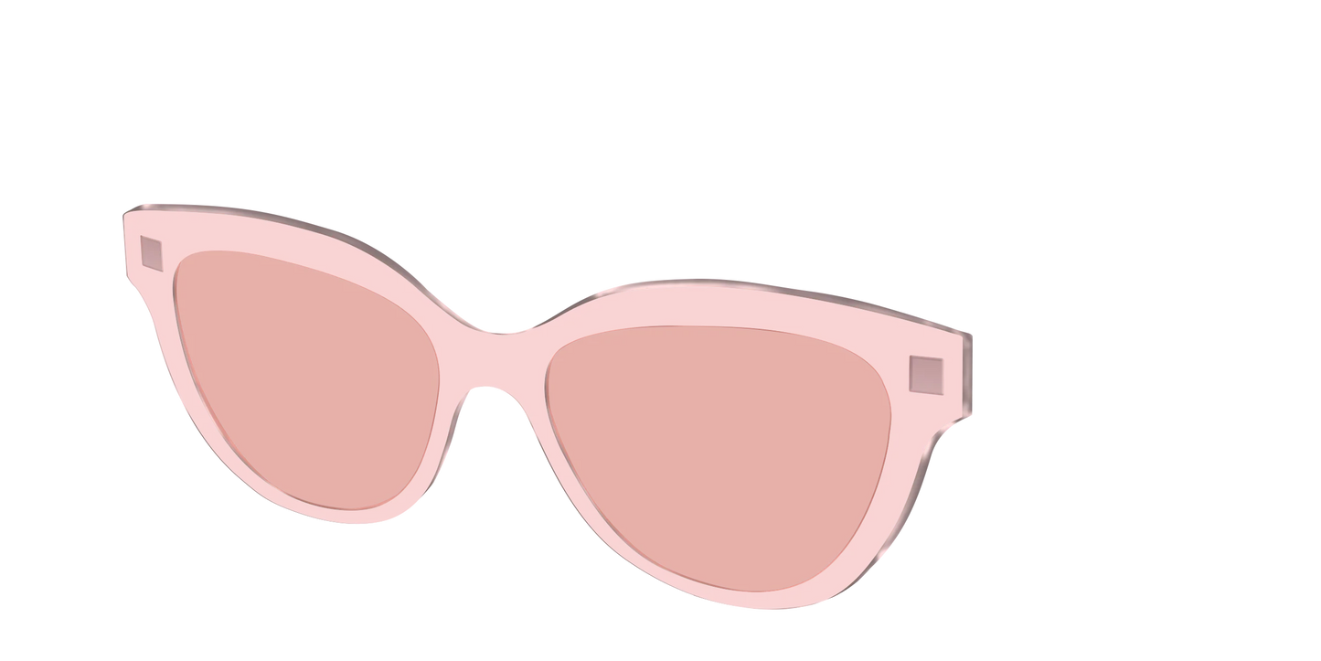 The Pink Crystal With Coral Pink Lens