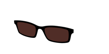 The Black with Brown Golf Lens