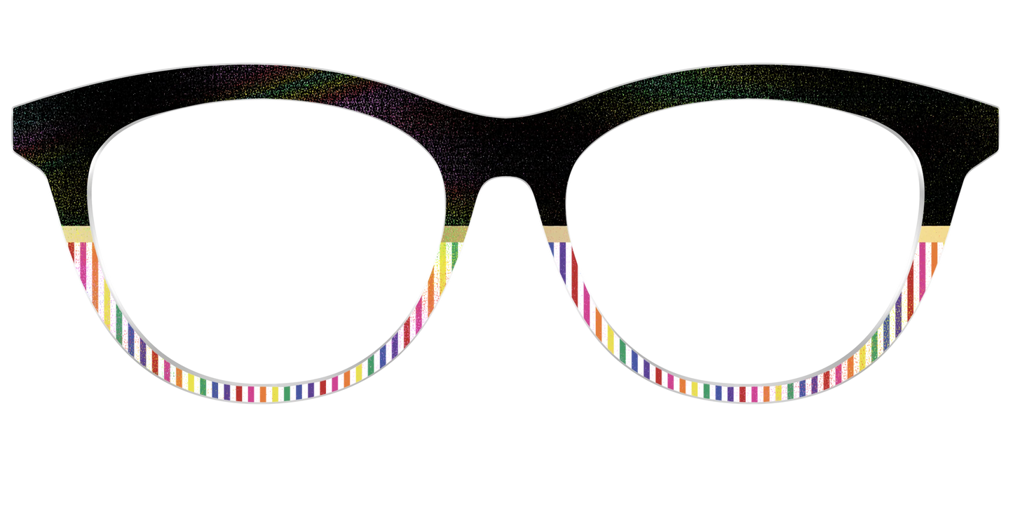 The Chic Pride Stripes Crystal with Gold Foil