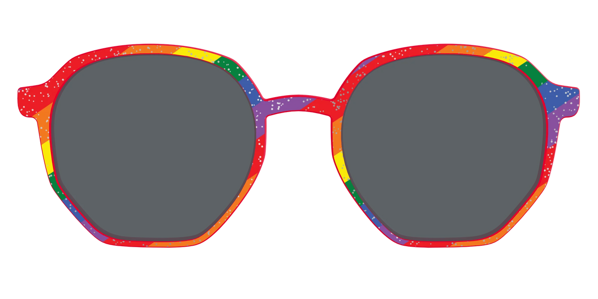 The Polarized Traditional Pride Flag Glitter Sun Top