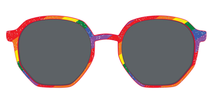 The Polarized Traditional Pride Flag Glitter Sun Top