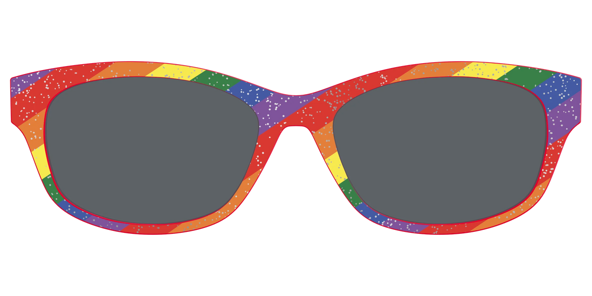 The Polarized Traditional Pride Flag Glitter Sun Top