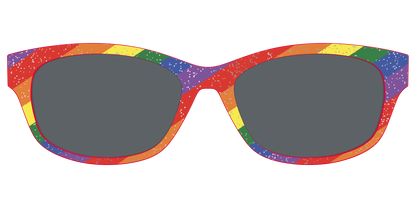 The Polarized Traditional Pride Flag Glitter Sun Top