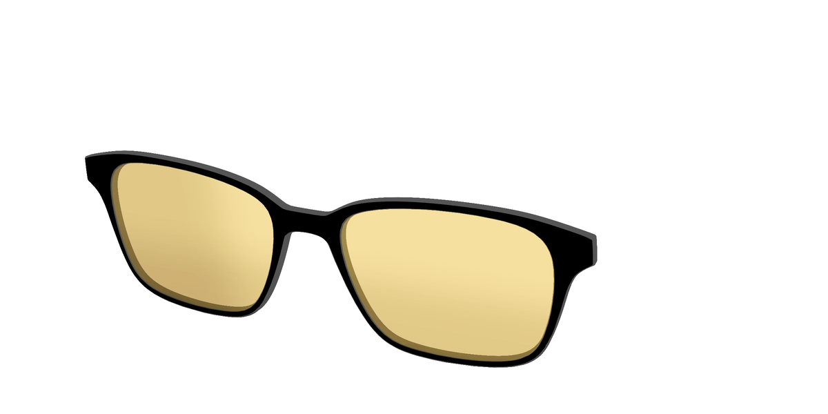 The Black With Citrine Yellow Lens