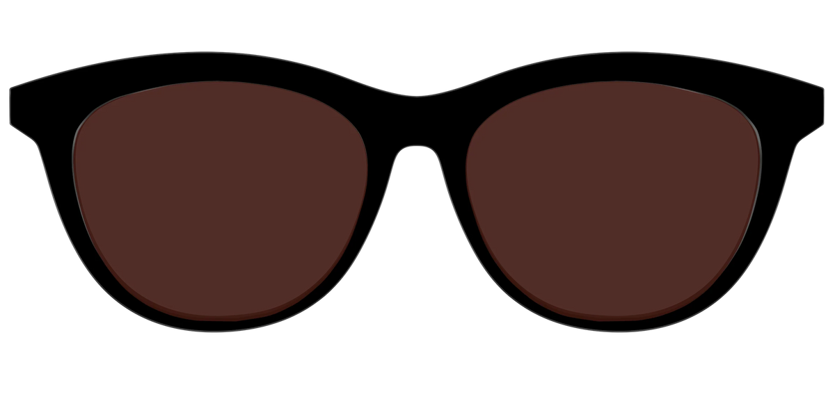 The Black with Brown Golf Lens