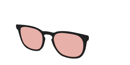 The Black With Coral Pink Lens