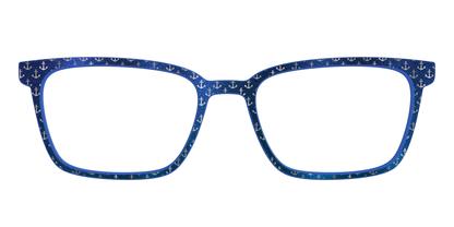 The Blue Shimmer with Silver Foil Anchors