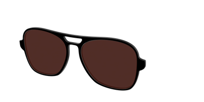 The Black with Brown Golf Lens