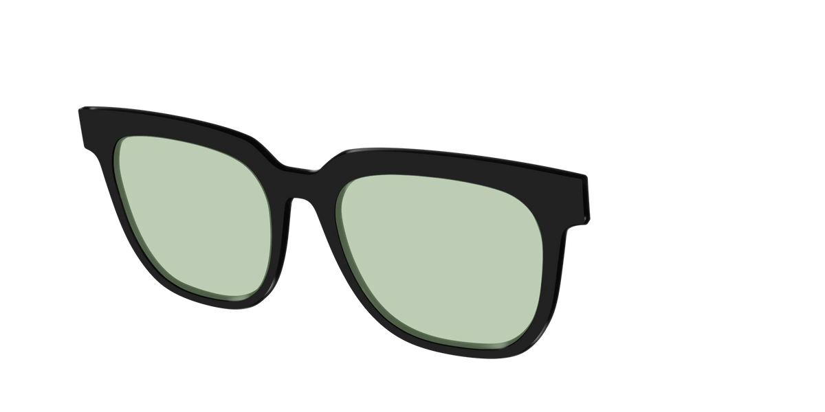 The Black With Sage Green Lens