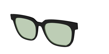 The Black With Sage Green Lens