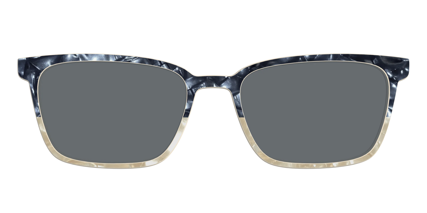 The Polarized Navy to Taupe Pearl Split Sun Top