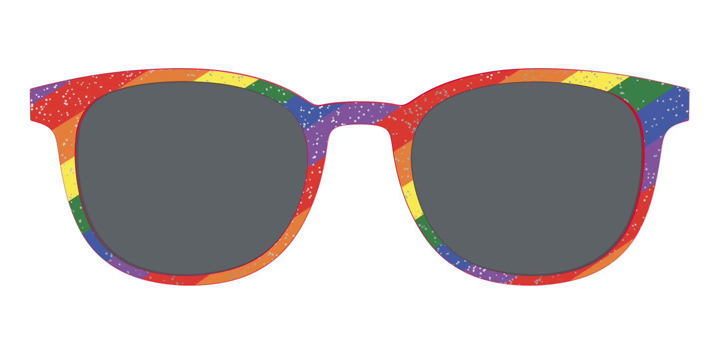 The Polarized Traditional Pride Flag Glitter Sun Top