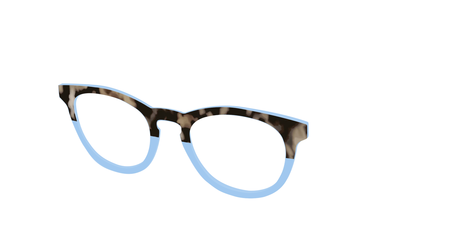 The Denim Tortoise Crystal Split