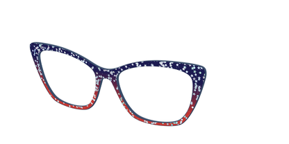 The Navy to Scarlet Gradient with Star Glitter