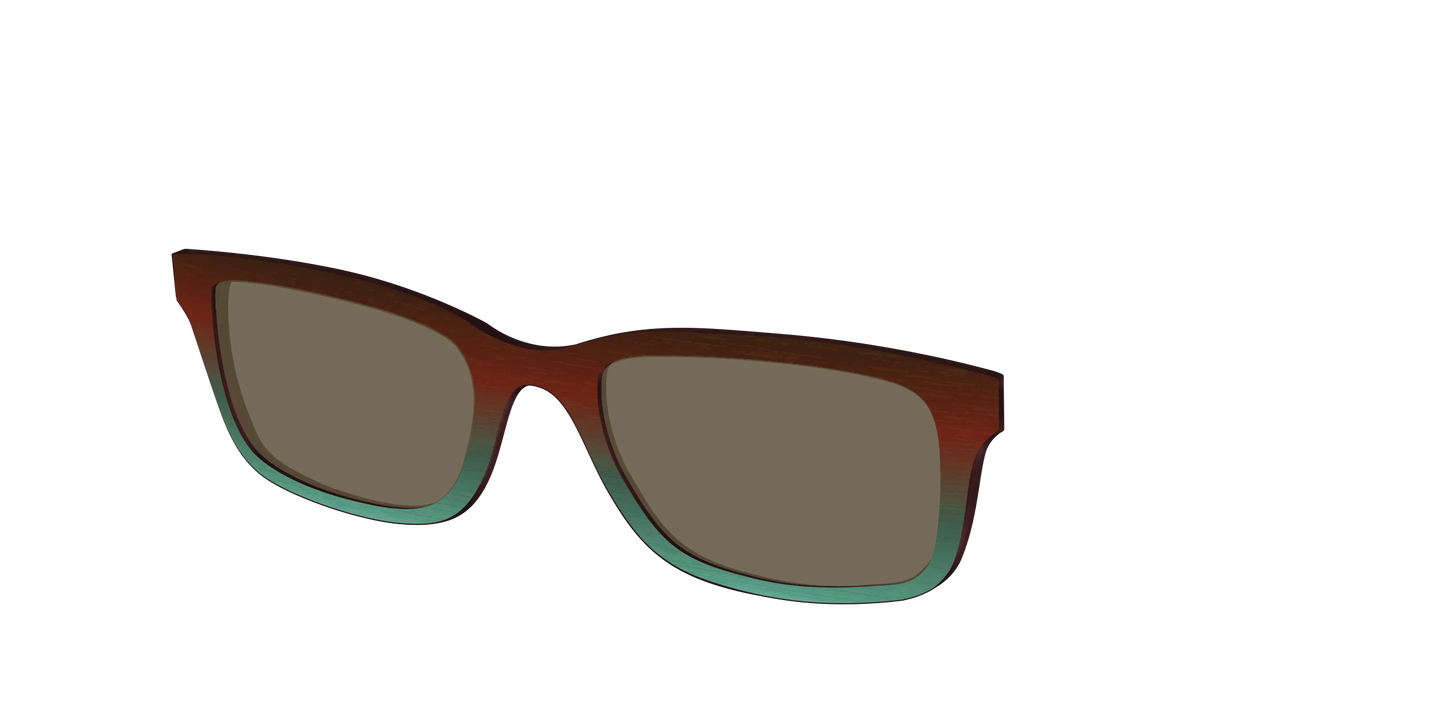 The Polarized Mahogany to Juniper Woodgrain Sun Top