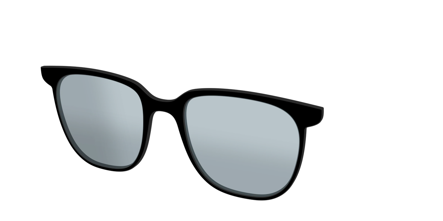 The Black With Slate Blue Lens