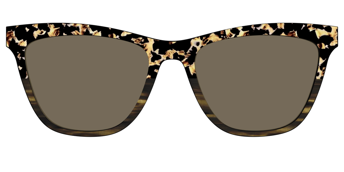 The Polarized Caramel Tortoise Horn Split Sun Top