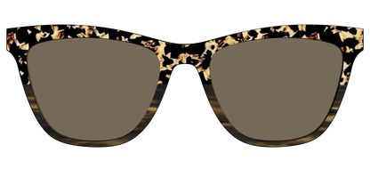 The Polarized Caramel Tortoise Horn Split Sun Top