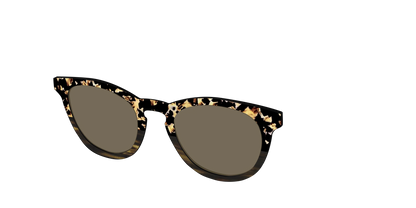 The Polarized Caramel Tortoise Horn Split Sun Top