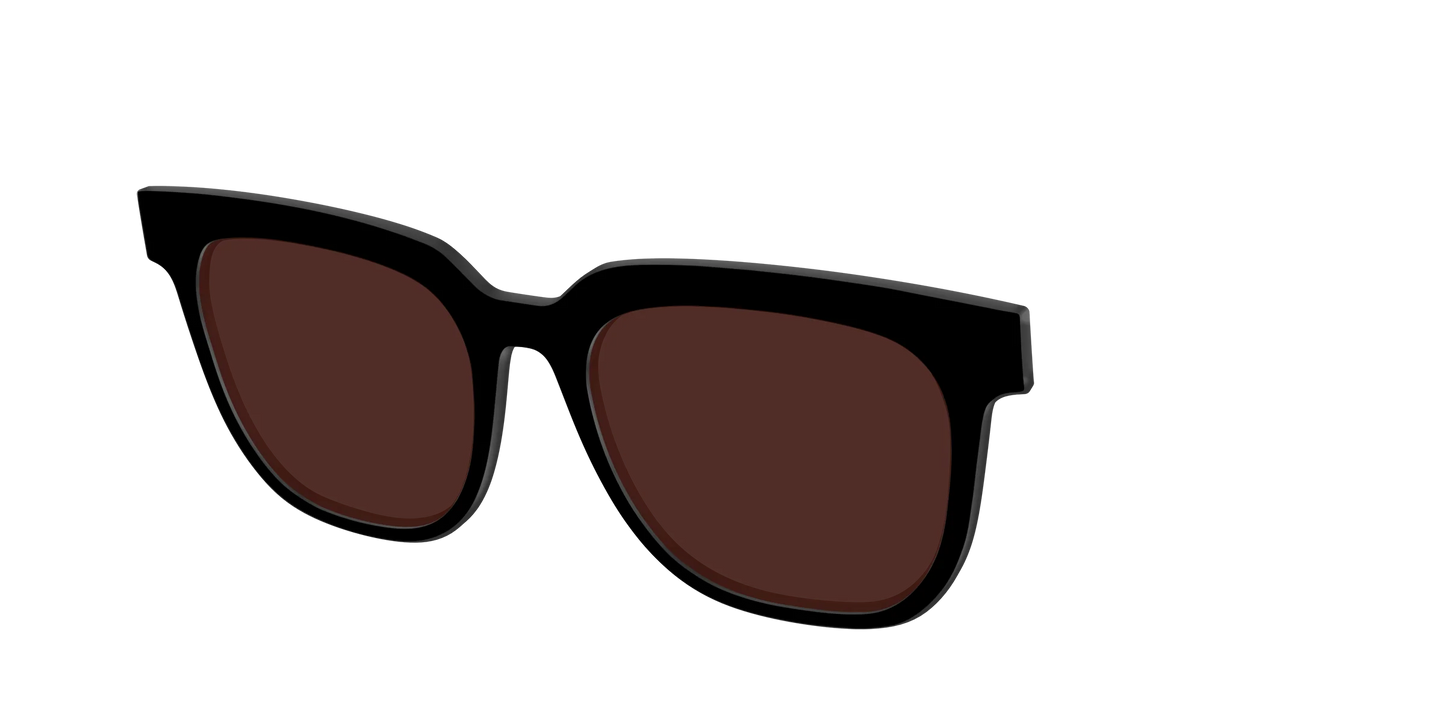 The Black with Brown Golf Lens