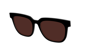 The Black with Brown Golf Lens