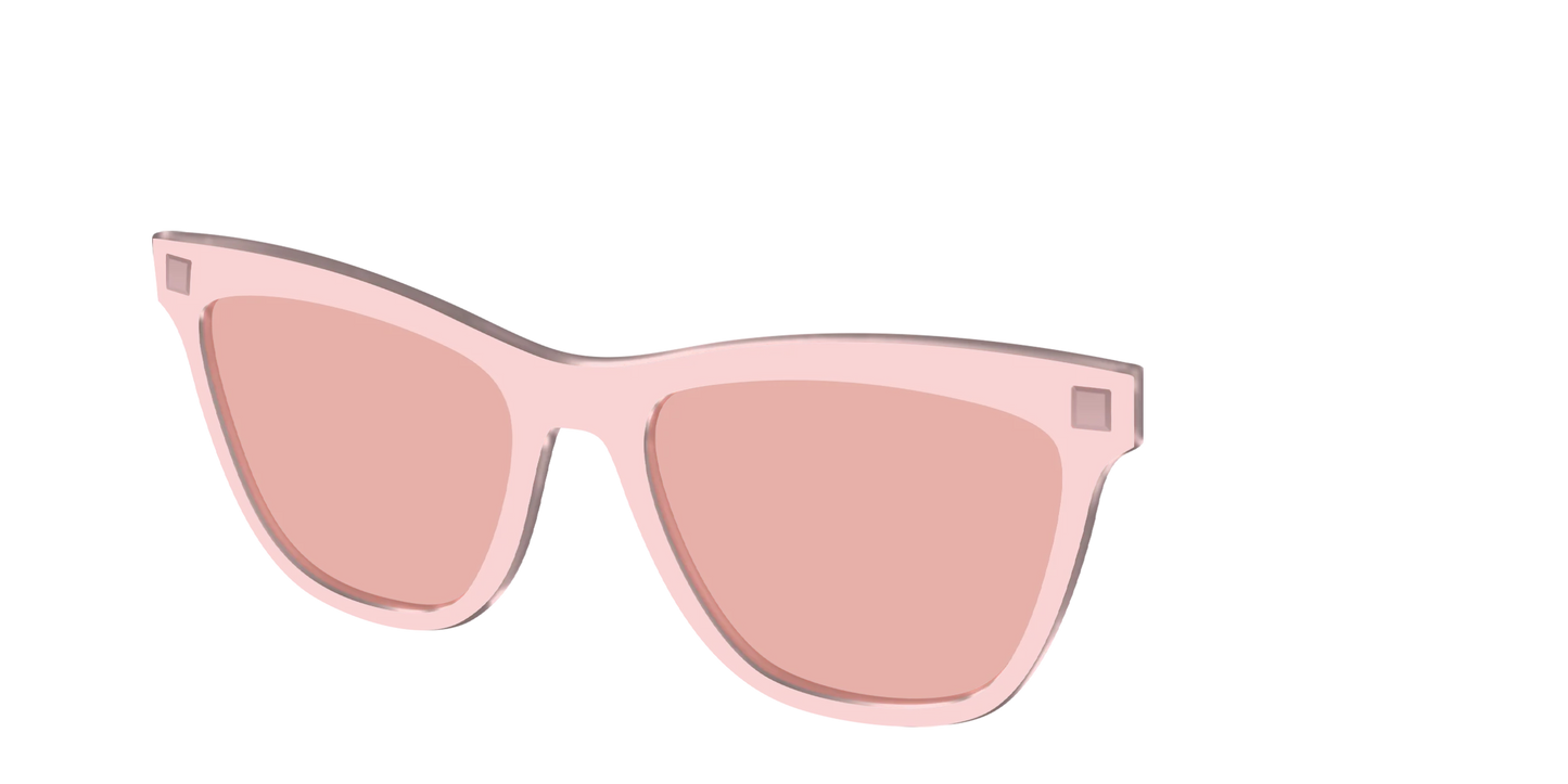 The Pink Crystal With Coral Pink Lens