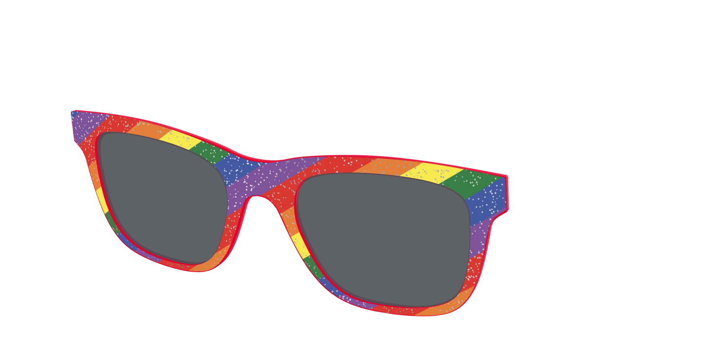 The Polarized Traditional Pride Flag Glitter Sun Top