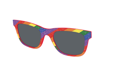 The Polarized Traditional Pride Flag Glitter Sun Top