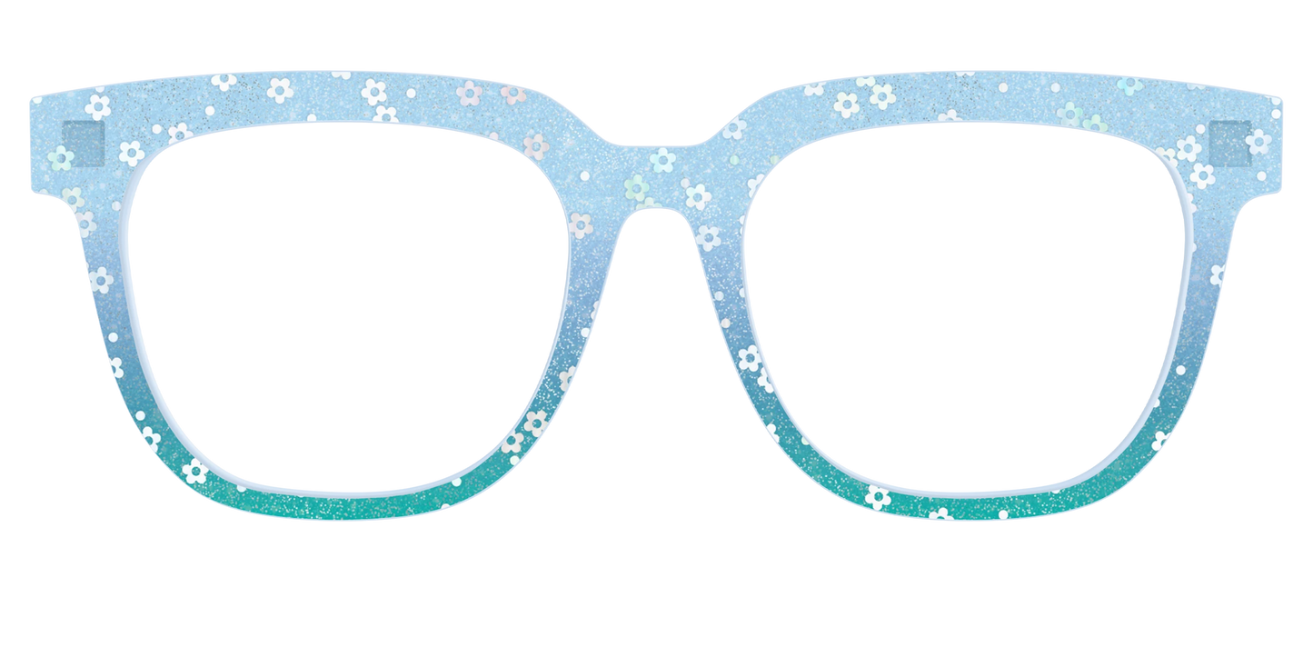 The Sky Blue Crystal with Daisy Glitter