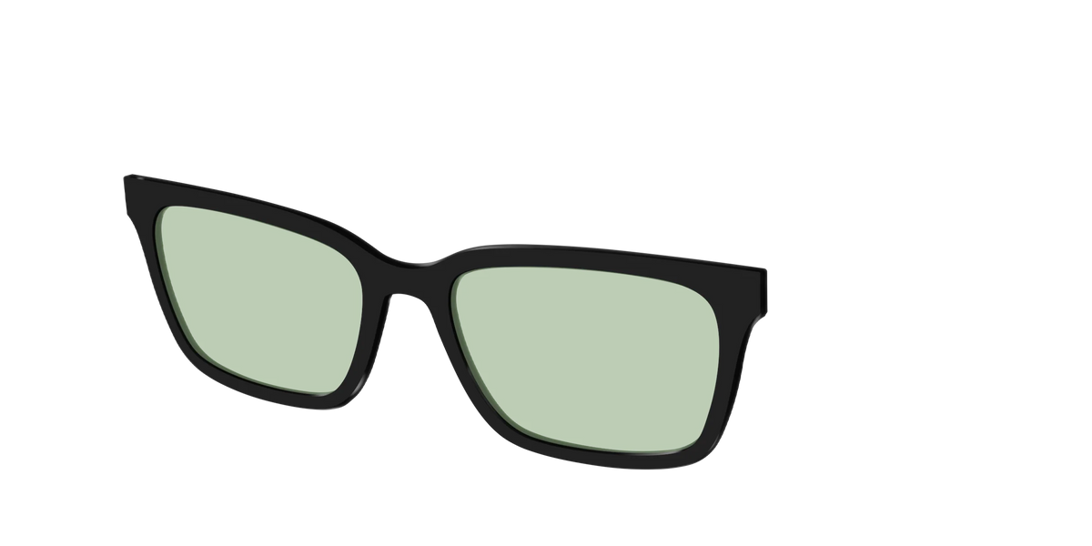 The Black With Sage Green Lens