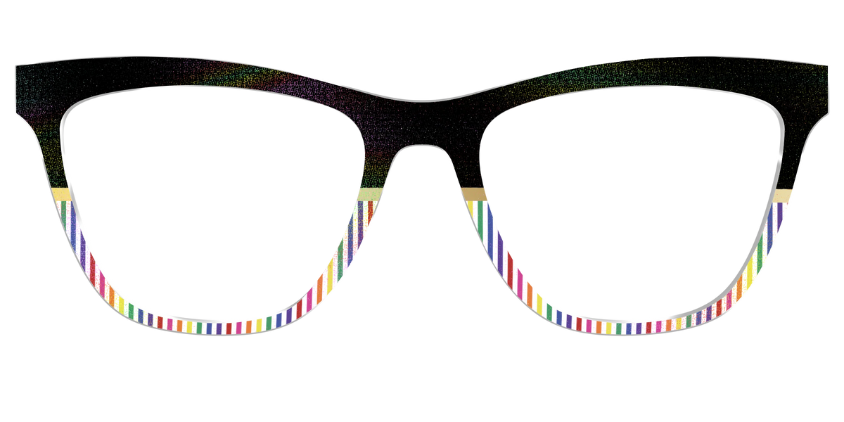 The Chic Pride Stripes Crystal with Gold Foil