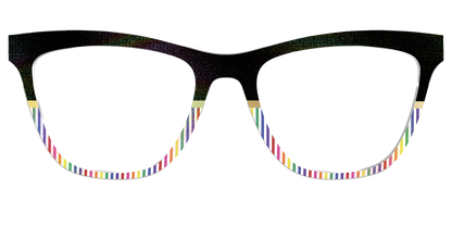 The Chic Pride Stripes Crystal with Gold Foil