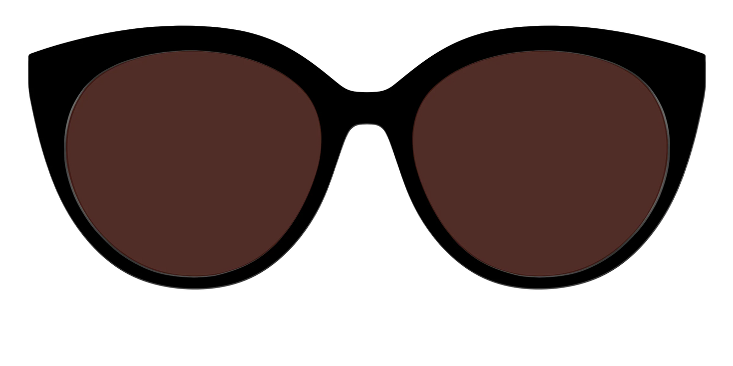 The Black with Brown Golf Lens