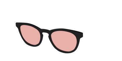 The Black With Coral Pink Lens