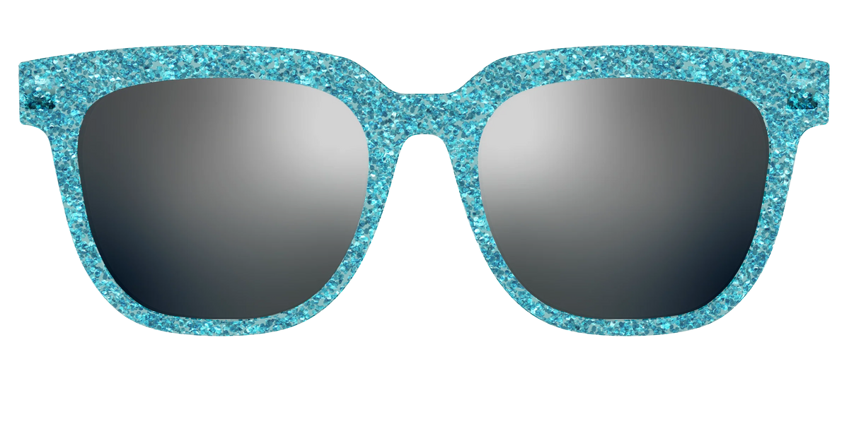 The Polarized Aquamarine Sparkle Sun Top