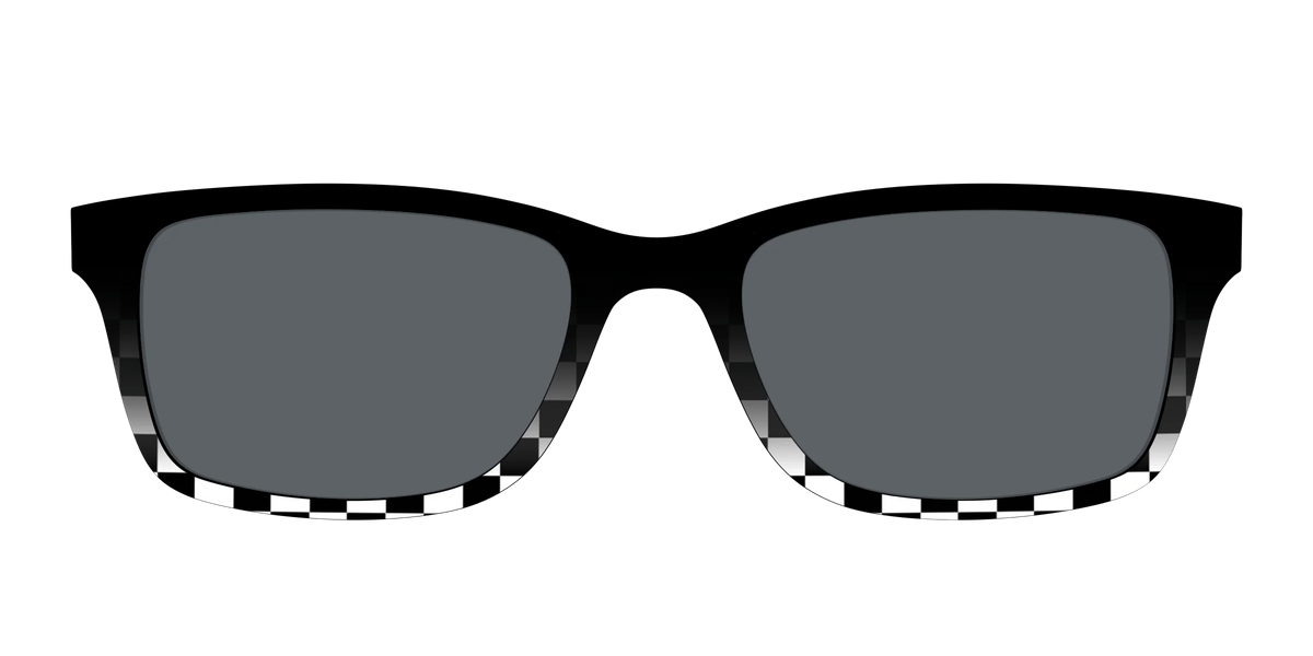 The Polarized Checkerboard Fade Sun Top