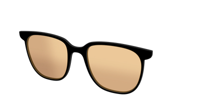 The Black With Umber Brown Lens
