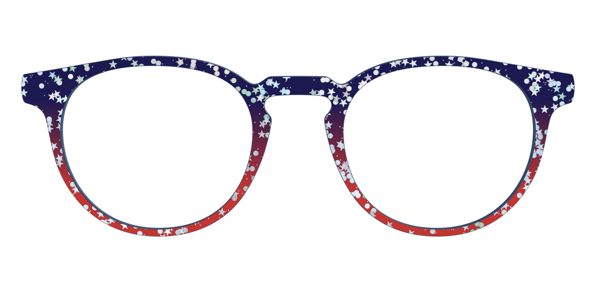 The Navy to Scarlet Gradient with Star Glitter
