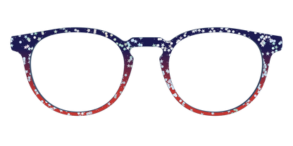 The Navy to Scarlet Gradient with Star Glitter