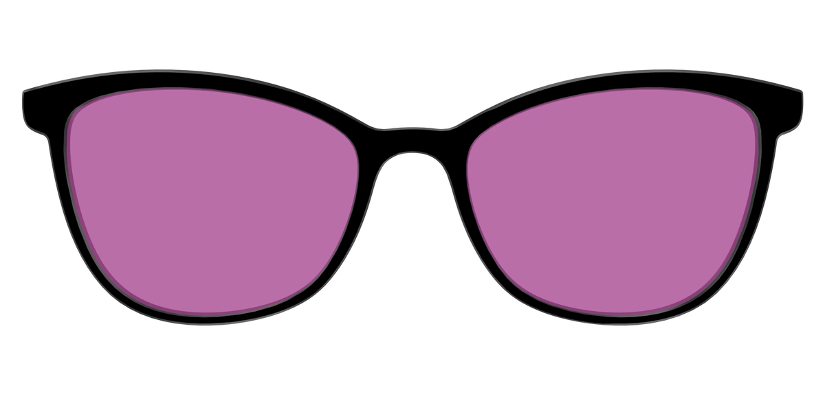 The Black with Violet Golf Lens