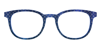 The Blue Shimmer with Silver Foil Anchors