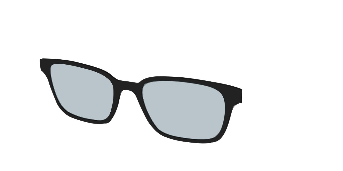 The Black With Slate Blue Lens