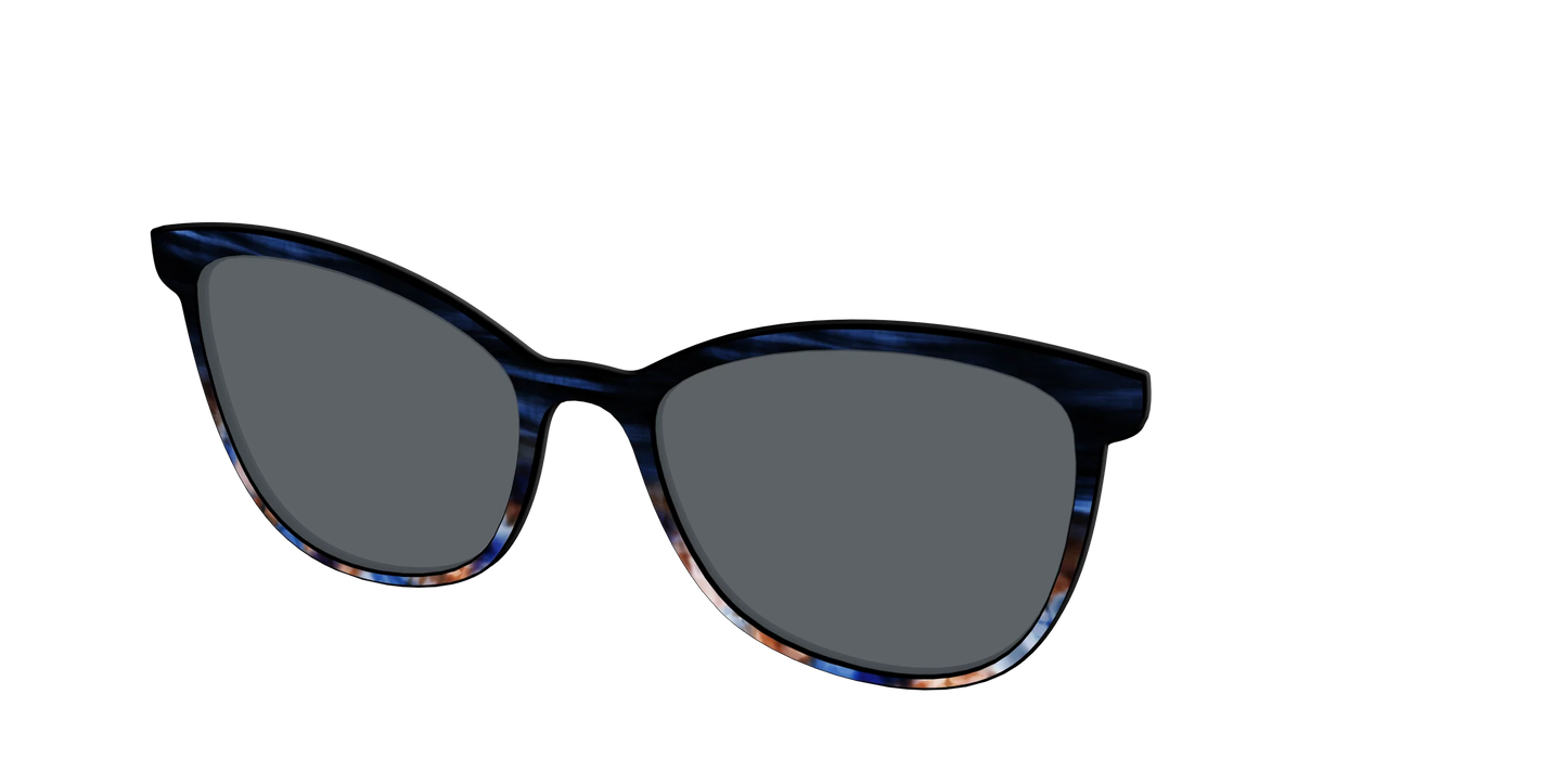 The Polarized Blue Horn Tortoise Sun Top