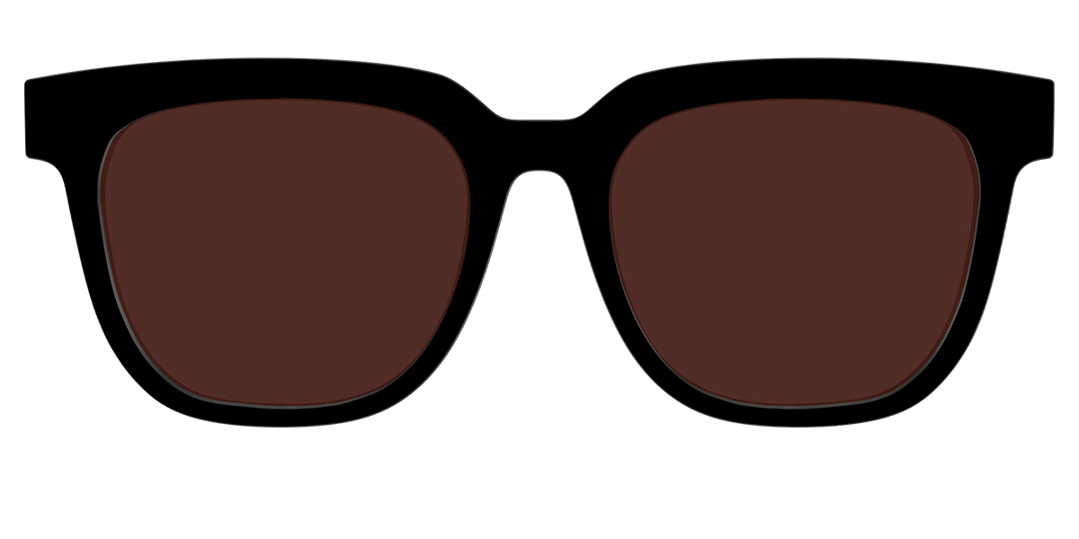 The Black with Brown Golf Lens
